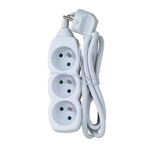 ELK203W Esperanza listwa zasilająca 3 gn. 1.5m biała