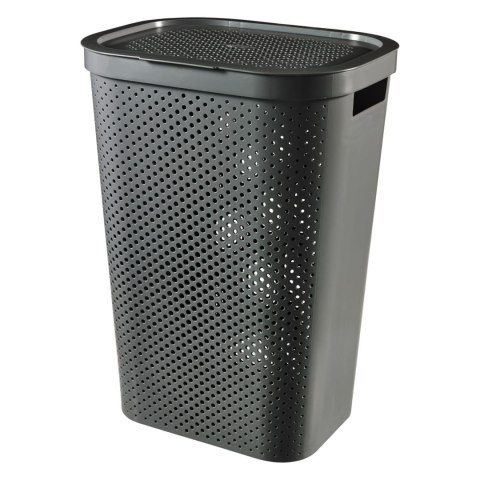 Kosz na bieliznę Curver Infinity Recycled 60L ciemny szary