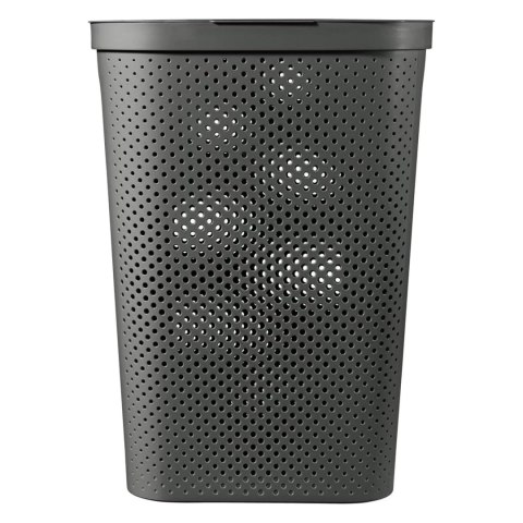 Kosz na bieliznę Curver Infinity Recycled 60L ciemny szary