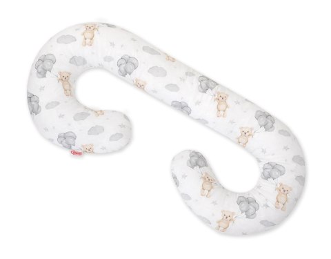 Poduszka ciążowa typu C dla kobiet w ciąży do spania karmienia + zdejmowana poszewka - Miś