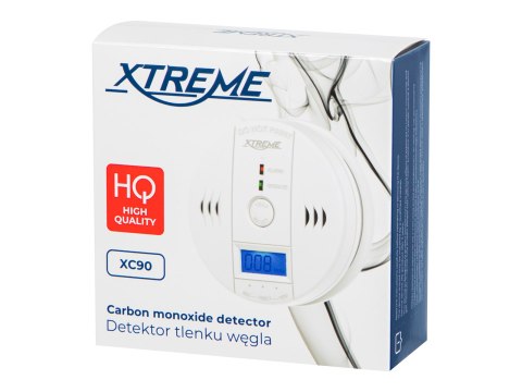 50-636# Detektor czujnik czadu xc90 lcd biały 3xaa