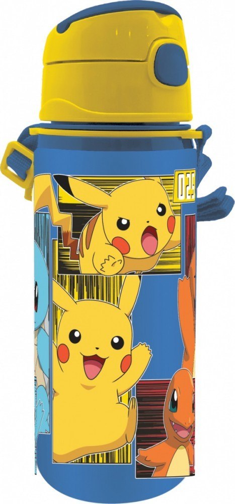 Bidon aluminiowy 600ml pokemon
