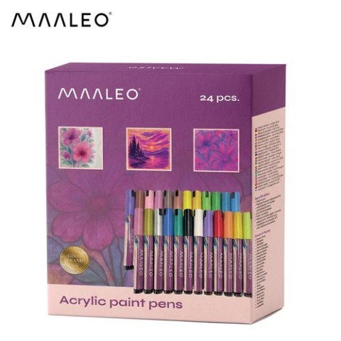 Markery akrylowe- zestaw 24szt. Maaleo 25790