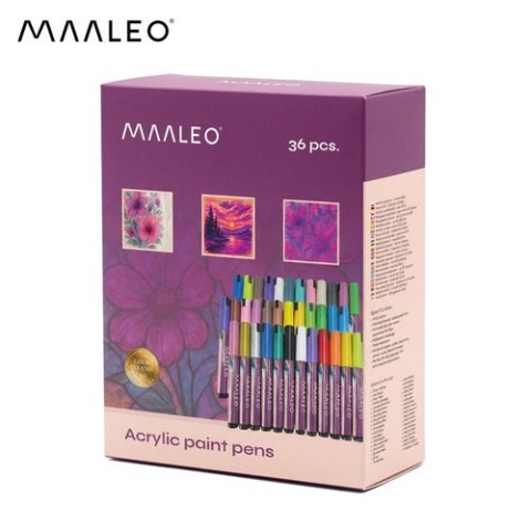 Markery akrylowe- zestaw 36szt. Maaleo 25813