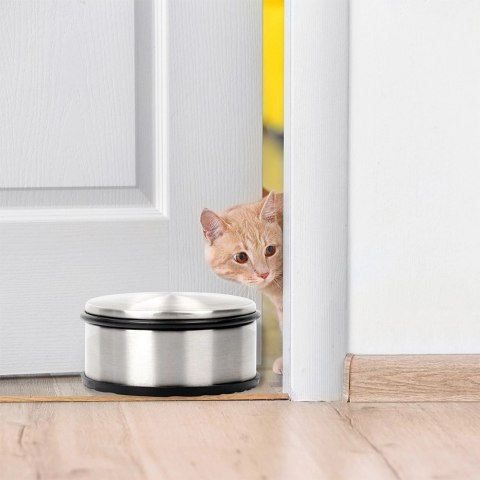 Stoper do Drzwi Ciężki Stal Nierdzewna bez Montażu 11,5 cm VILDE