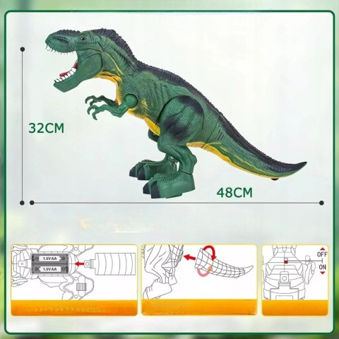 Dinozaur T-Rex Zabawka Edukacyjna Chodzi Znosi Jaja Realistyczne Dźwięki