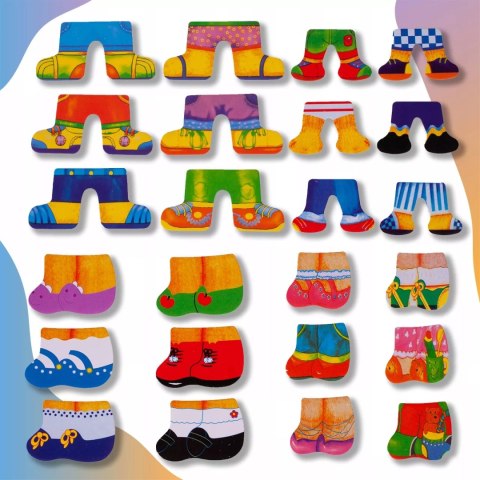 Drewniana układanka misie skrzynka klocki 74 el puzzle