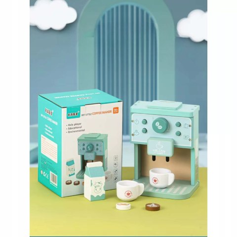 Drewniany ekspres do kawy dla dzieci z akcesoriami