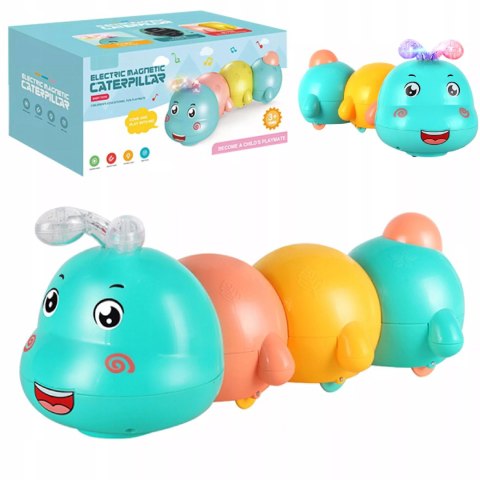 Interaktywna Gąsienica do Raczkowania dla dzieci światła dźwięk melodia