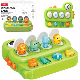 Interaktywna zabawka edukacyjna wyskakujące dinozaury Pop-up grzechotka