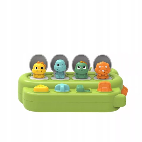 Interaktywna zabawka edukacyjna wyskakujące dinozaury Pop-up grzechotka