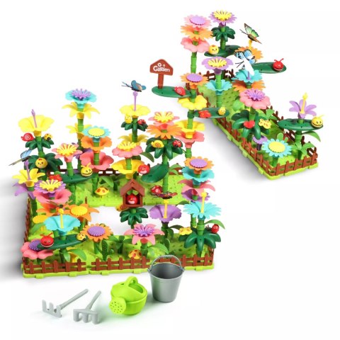Klocki Konstrukcyjne Ogród Kwiatki 272 el. Zestaw Kreatywny
