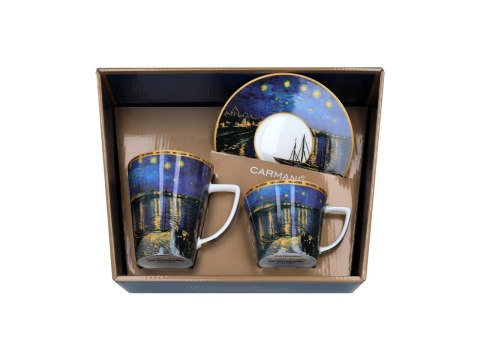 Kpl. filiżanka i kubek - V. van Gogh, Gwiaździsta Noc nad Rodanem (CARMANI)