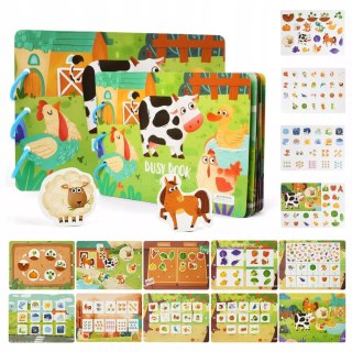 Książeczka Montessori Farma na rzepy DIY Edukacyjna i Kreatywna dla dzieci