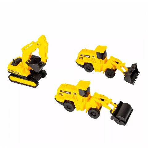 Piasek Kinetyczny dla dzieci z Pojazdami Budowlanymi i Żurawiem w Walizce