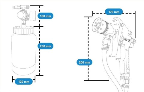 Pistolet natryskowy do malowania 2L