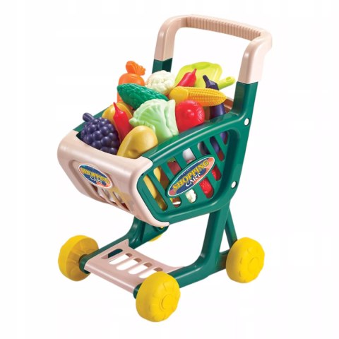 Wózek Sklepowy dla Dzieci Warzywa i Owoce Zestaw Zakupowy Sklep Koszyk