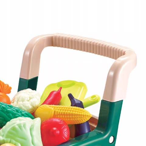 Wózek Sklepowy dla Dzieci Warzywa i Owoce Zestaw Zakupowy Sklep Koszyk