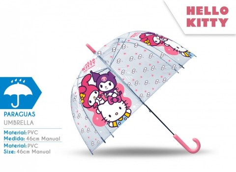 Parasolka przezroczysta manualna hello kitty