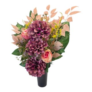 Bukiet flakon wkład stroik na cmentarz kompozycja kwiatowa cynie