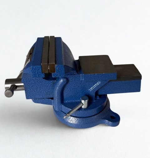 Imadło Obrotowe 100 mm z Kowadłem - Żeliwne, Warsztatowe, 5 kg