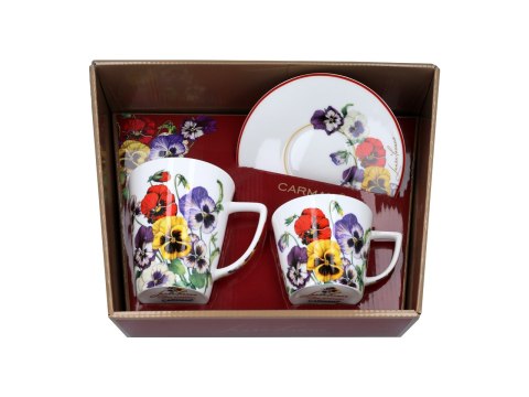 Kpl. filiżanka i kubek - Bratki kolorowe (CARMANI)