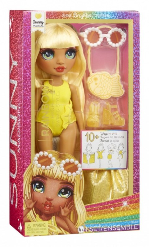 Lalka rainbow high swim style sunny yellow