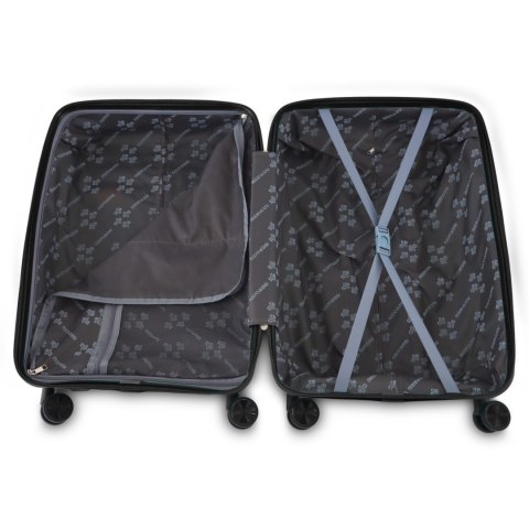 Zestaw walizek BERWIN Torna 4w1 twarde walizki na kółkach + kosmetyczka TITAN Schwarz