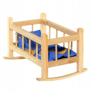 Kołyska średnia dla lalek z pościelą 04029