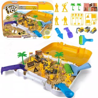 Piasek Kinetyczny dla dzieci Magiczny Plac Budowy 1 kg Maszyny Foremki 3+