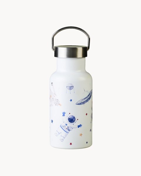 BUTELKA TERMICZNA Z DWOMA NAKRĘTKAMI DLA DZIECI ASTRONAUTA 350 ml - CHIC-MIC