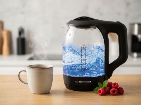 EKK025K Esperanza czajnik elektryczny szklany yukon 1.7 l czarny