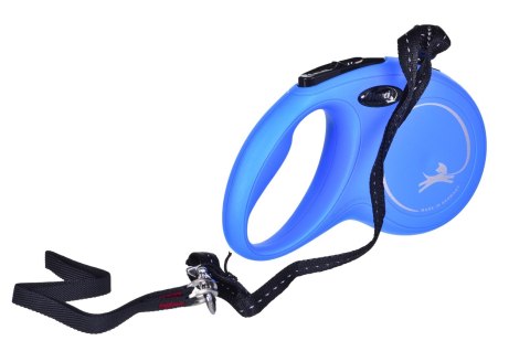 FLEXI Smycz automatyczna NEW CLASSIC M taśma kolor: niebieski - 5m - do 25kg