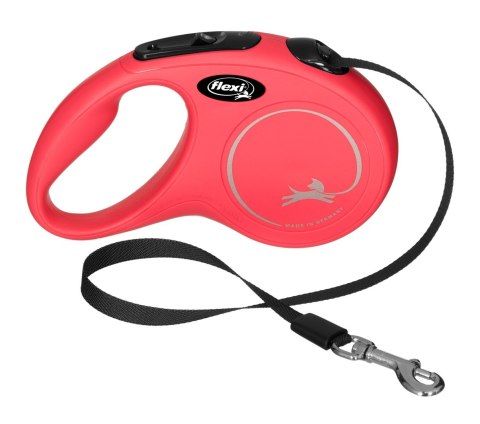 Smycz NEW CLASSIC XS taśma -3m -do 12kg czerwony