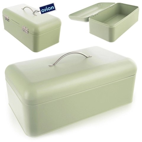 Chlebak Metalowy ORION GREENISH 42,5 x 23 x 20 cm Zielony Duży na Pieczywo