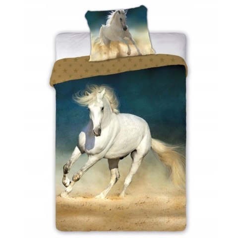 Pościel bawełna 140x200+1p70x90 Konie