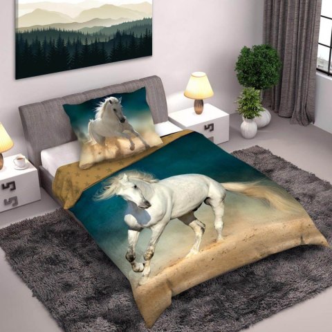 Pościel bawełna 140x200+1p70x90 Konie