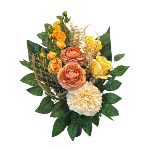 Bukiet flakon nowoczesny stroik na cmentarz kompozycja kwiatowa