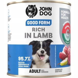 John Dog GOOD FORM DOROSŁY JAGNIĘCINĘ KARMA 800g