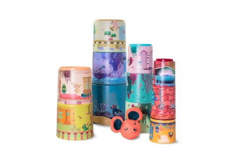 ND19_MLZ75005 Kubeczkowa piramidka - magiczny zamek 11 szt