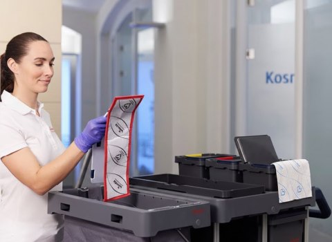 Wkład Mop Kieszeniowy r-MicroOne Premium CombiSpeed Pro Czerwony - 25 szt.