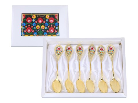 Kpl. 6 łyżeczek - Kujawskie, białe (CARMANI)
