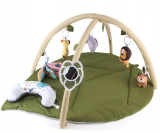 Mata edukacyjna sensoryczna interaktywna Liść z pałąkami i zabawkami 0+