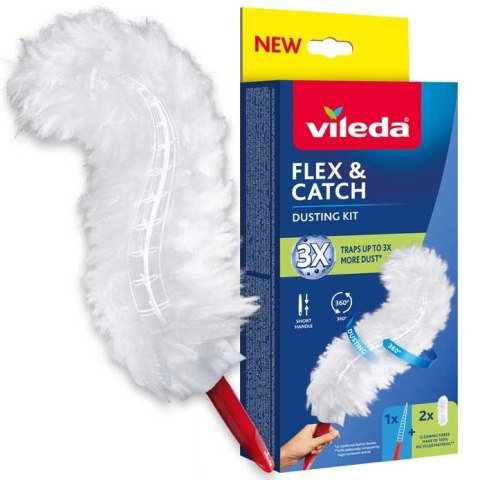 Miotełka do kurzu z krótką rączką + 2 wkłady Vileda Flex&Catch