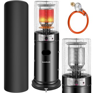 Parasol grzewczy gazowy ogrzewacz tarasowy promiennik z pokrowcem Bauerkraft