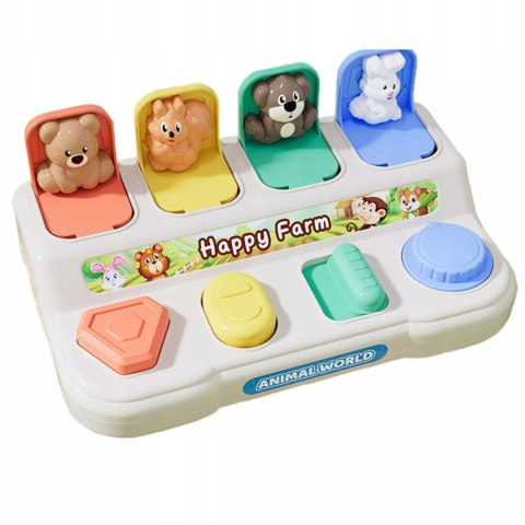 Interaktywna zabawka edukacyjna wyskakujące zwierzątka Pop-up 18m+