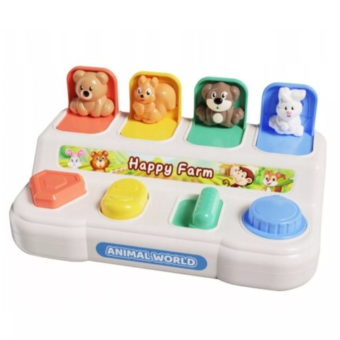 Interaktywna zabawka edukacyjna wyskakujące zwierzątka Pop-up 18m+