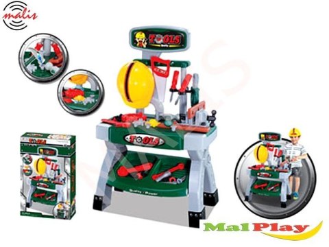 ND21_102757 Warsztat szaro-zielony z kaskiem 71cm