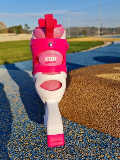 Rolki dla Dzieci Dziecięce Regulowane Różowe Solidne KUBISPORT r. 31-34