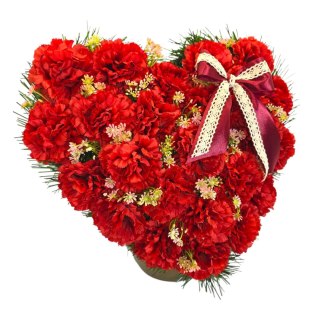 DUŻE SERCE XL STROIK NA CMENTARZ GRÓB NAGROBNA KOMPOZYCJA KWIATOWA